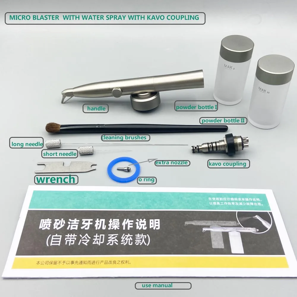 Dental Air Polisher Dental Aluminum Oxide Micro Blaster Interface Microetcher Sandblasting Alumina Gun Air Abrasion Polisher