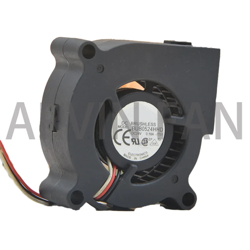 Original DC 24V Projector Fan Blower 5015 BUB0524HHD 50X50X20MM 24V 0.18A Three-wire Turbo Fan