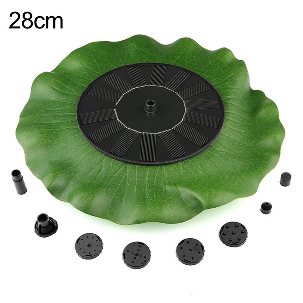 Lotus Leaf Themed Solar Fountain Pump for Garden Pool Bird Bath Decoration with Adjustable Spray Height and Pattern Options