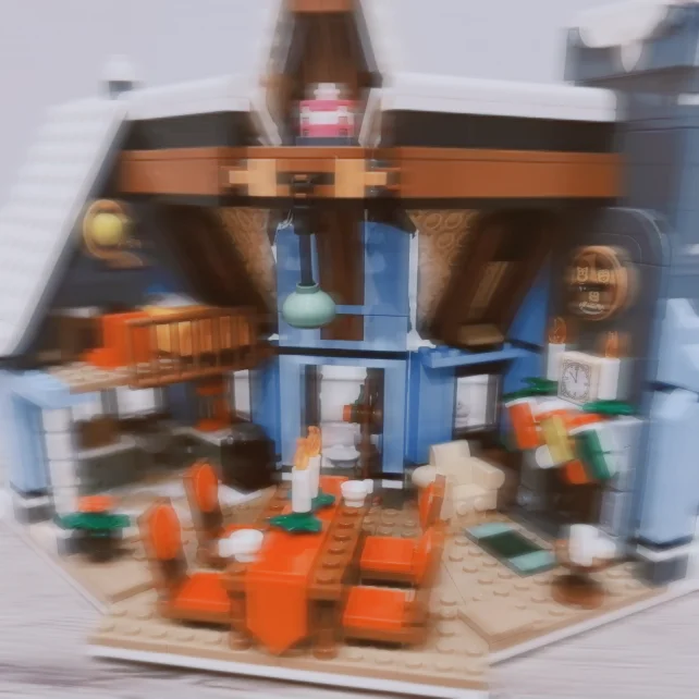 عيد الميلاد ديكور المنزل 705 قطعة سانتا زيارة البيت اللبنات نموذج الطوب قرية عرض الشتاء عرض الشارع اللعب هدية الكريسماس