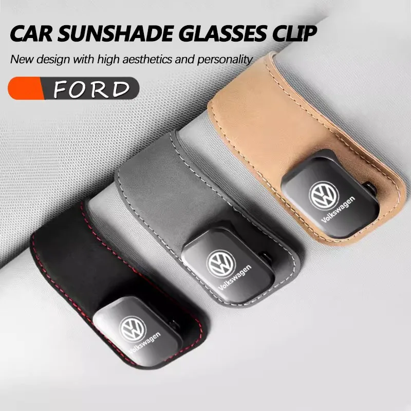 

Hub Caps Car Interior Sun Visor Sunglasses Clip Storage Accessories For Volkswagen VW Golf GTI Tiguan Passat B5 B6 Jetta MK5 MK6