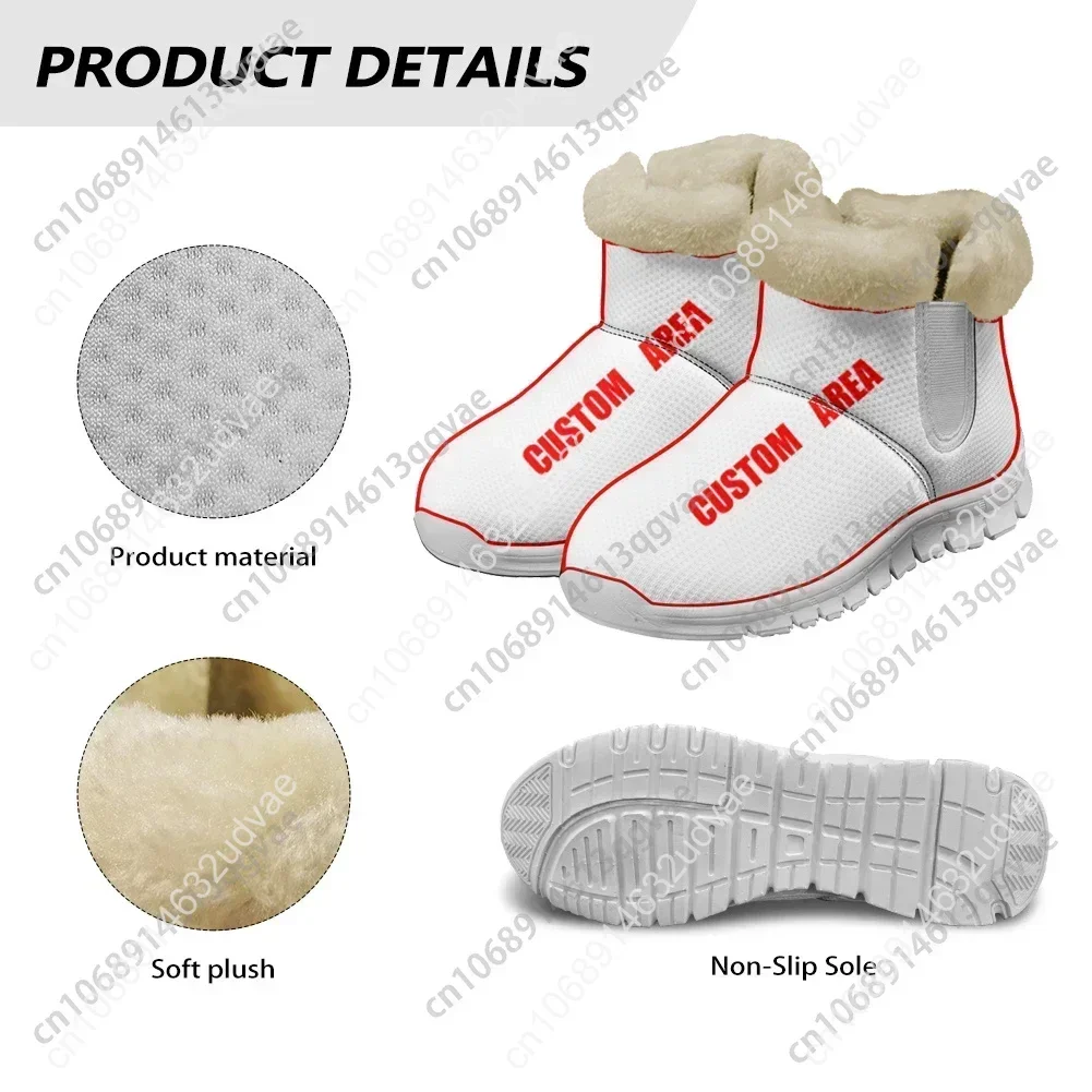 Lautaro No.10 Plush Shoes Boots Men Women Teenager Keep Warm Sneakers Argentina Soccer Star Boot Casual Customize Sneaker White
