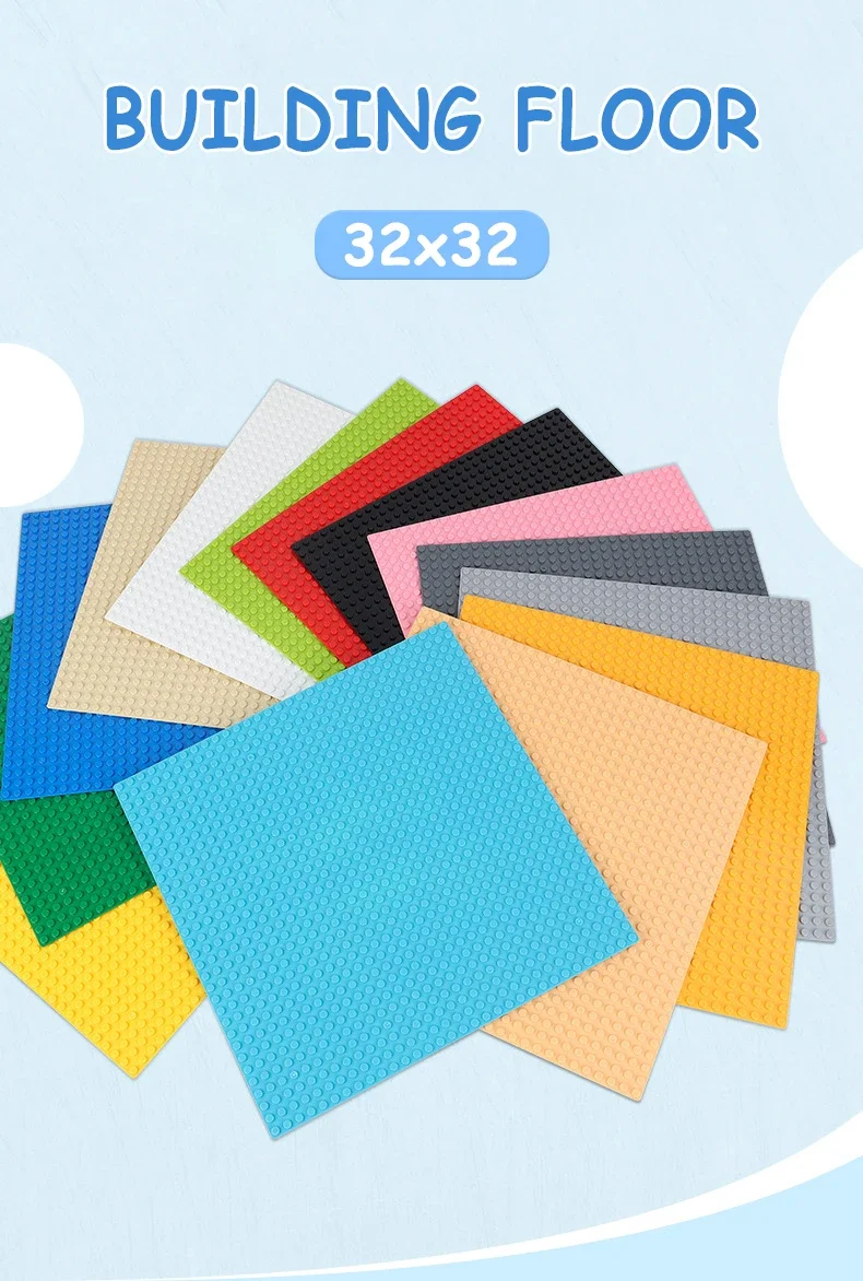 3PCS Ziegel Grundplatte 32x32 16x32 Punkte Kunststoff Grundplatten Kompatibel MOC Baustein Spielzeug 10 in Klassische Multi Farbe 10 IN – Detail 8