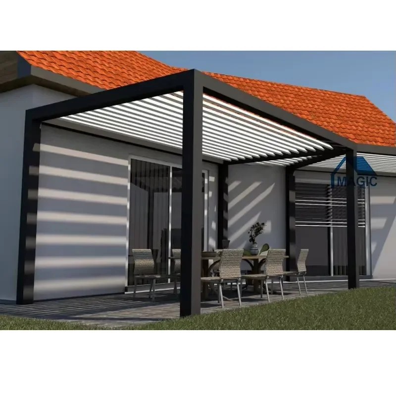 Bracket Shade Arch Aluminum Pergola Kits for Sale Bioclimatic Pergola Awning Garden Canopy Waterproof Gazebo