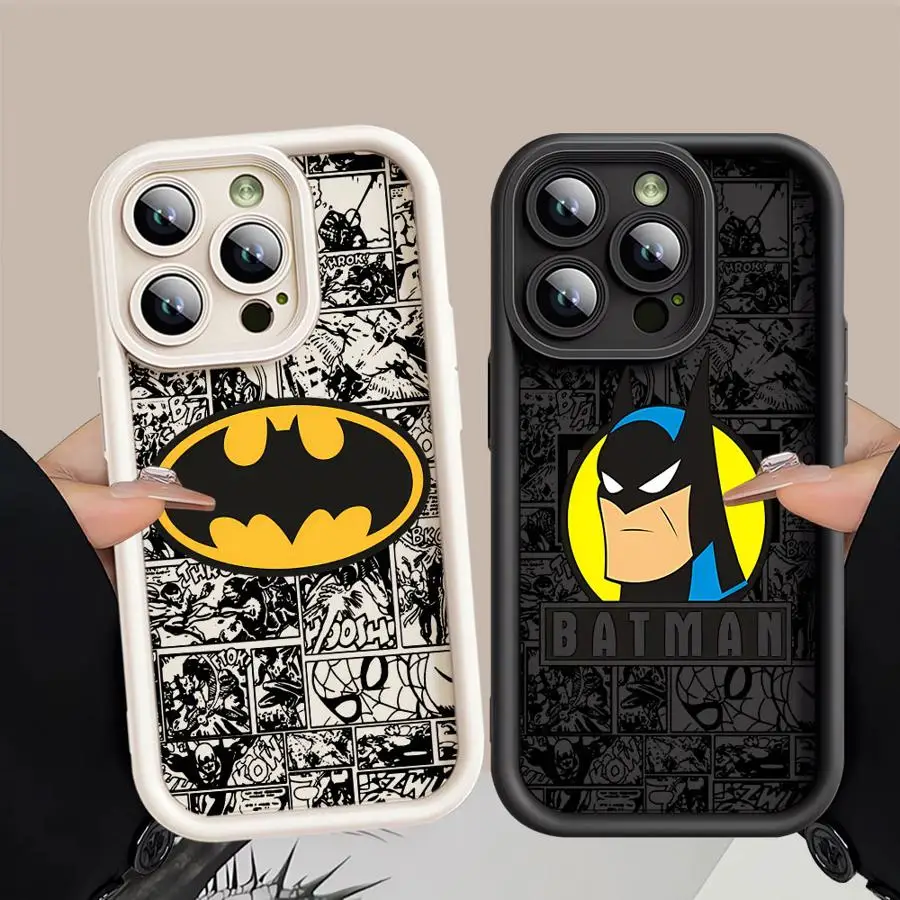 B-Batman Hero Logo Phone Case for Apple iPhone 15 16 Pro Max 13 14 Plus 12 11 Pro plus Matte