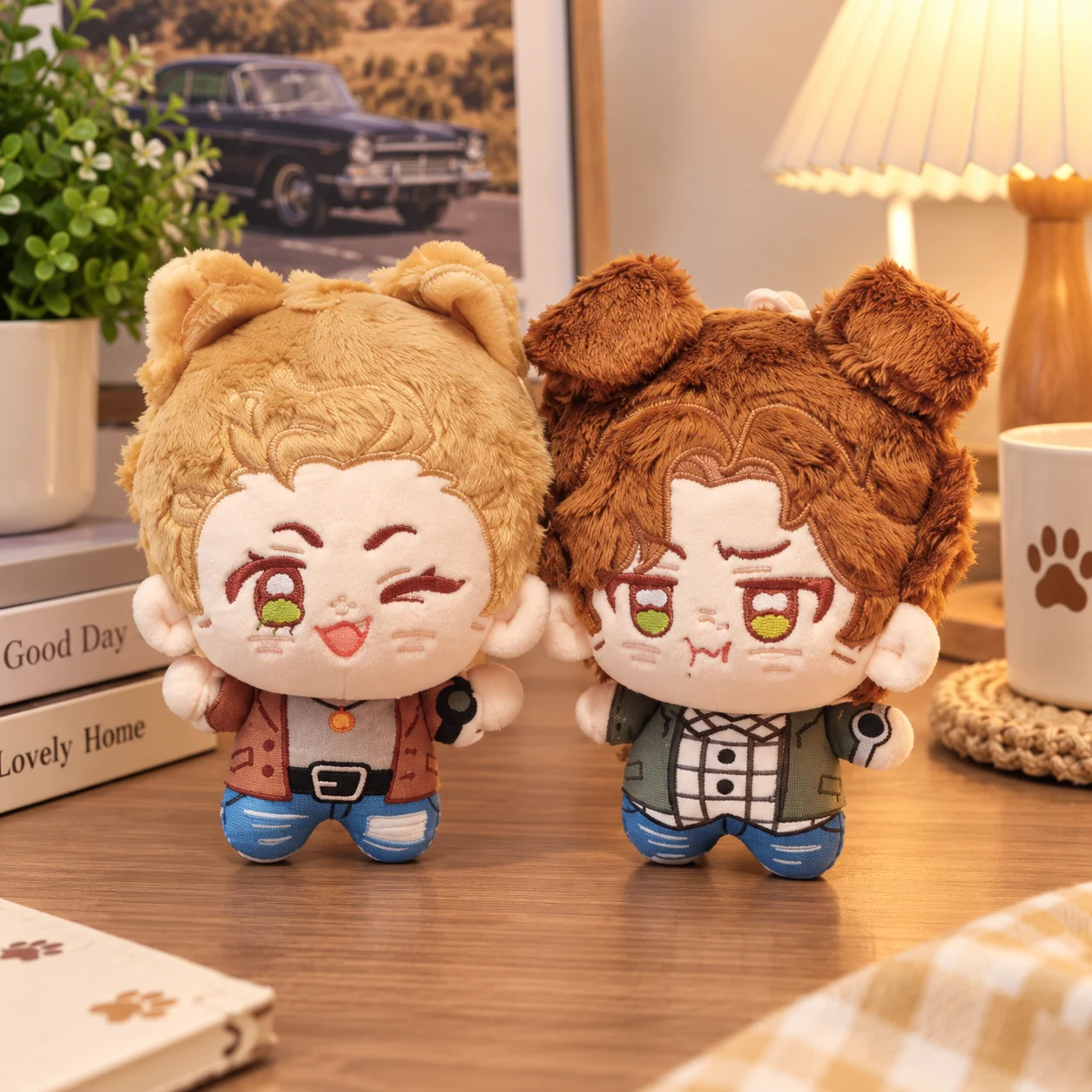 Supernatural Cocoa Dog Cheese Cat Cotton Doll Printed Plush Toy Fanmade Collectible for Fans Decor Birthday Gifts