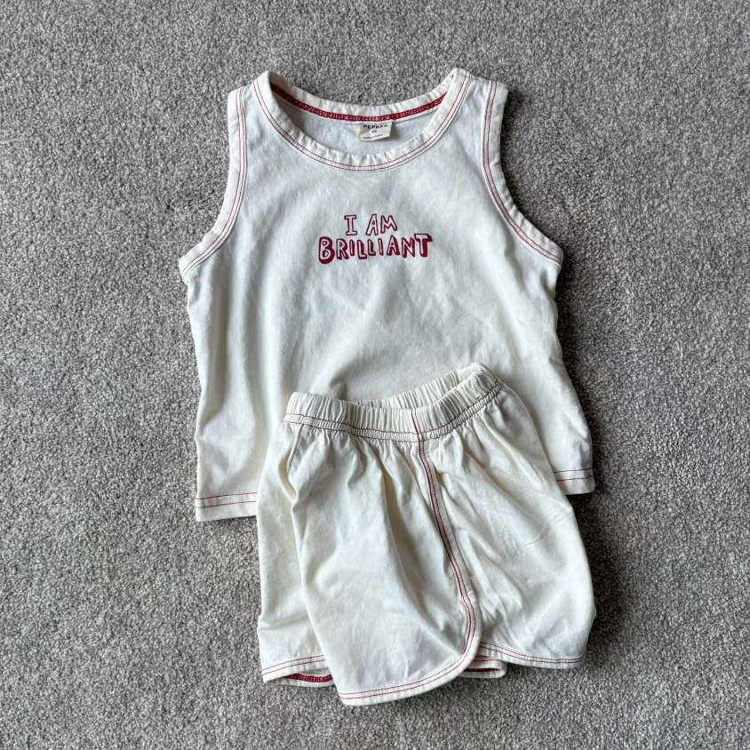 2025 صيف جديد طفل أكمام الملابس مجموعة الرضع فتاة القطن إلكتروني طباعة سترة + السراويل 2 قطعة دعوى طفل صبي وتتسابق