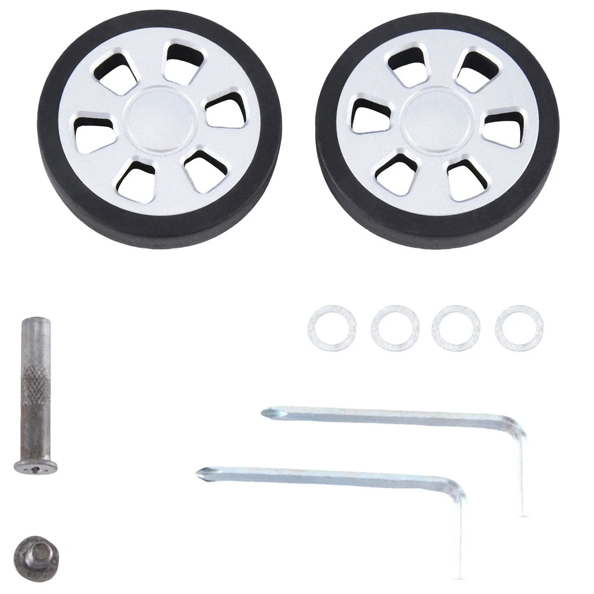 Kółko do walizki ABQR 60x11mm, zamiennik, odporne na zużycie, kółko PU, kółko do walizki, podwójne kółko do bagażu, 8mm