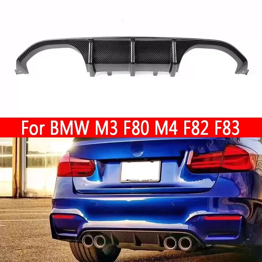 

For BMW M3 M4 F80 F82 F83 2014-2020 Carbon Fiber Back lip Car Rear Bumper Diffuser Rear Splitters Spoiler Back lip body kit