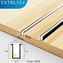 Under Cabinet LED Light Strip Bar DC12V Cabinet Layer Shelf Panal Built-in Ultra Thin Aluminum Profile Lamp Wardrobe Showcase