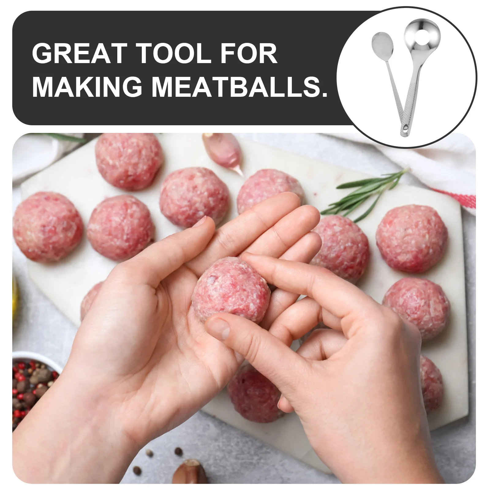

1Set Meatball Maker Stainless Steel Ball Mold Rustproof Kitchen Gadget for DIY Shrimp Ball Makers Cooking Tools