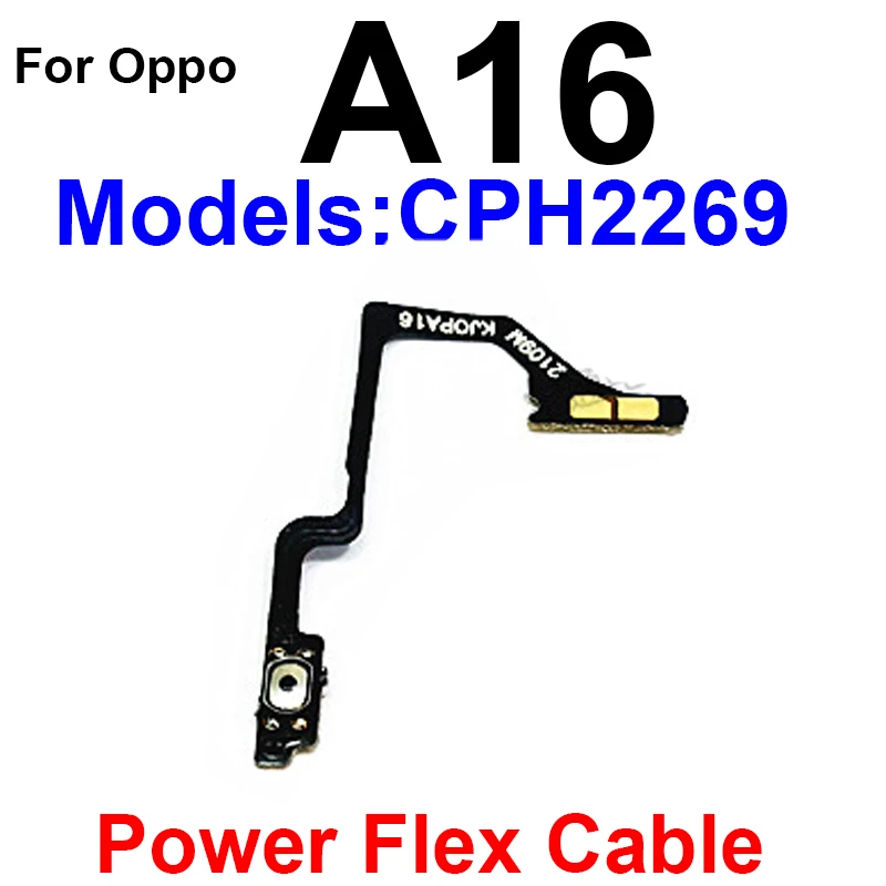 Power Volume Flex Cable For OPPO A7 A1K A12 A15 A15S A16 A16S A17 A17K On OFF Power Volume Button Switch Control Key Flex Ribbon