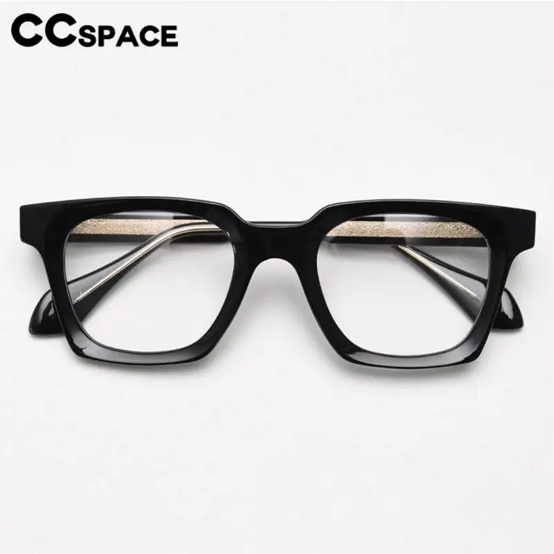 57023 Vintage Square Optical Transparent Glasses Women Trend Plastic Titanium Prescription Spectacles Men Popular Retro Eyeframe