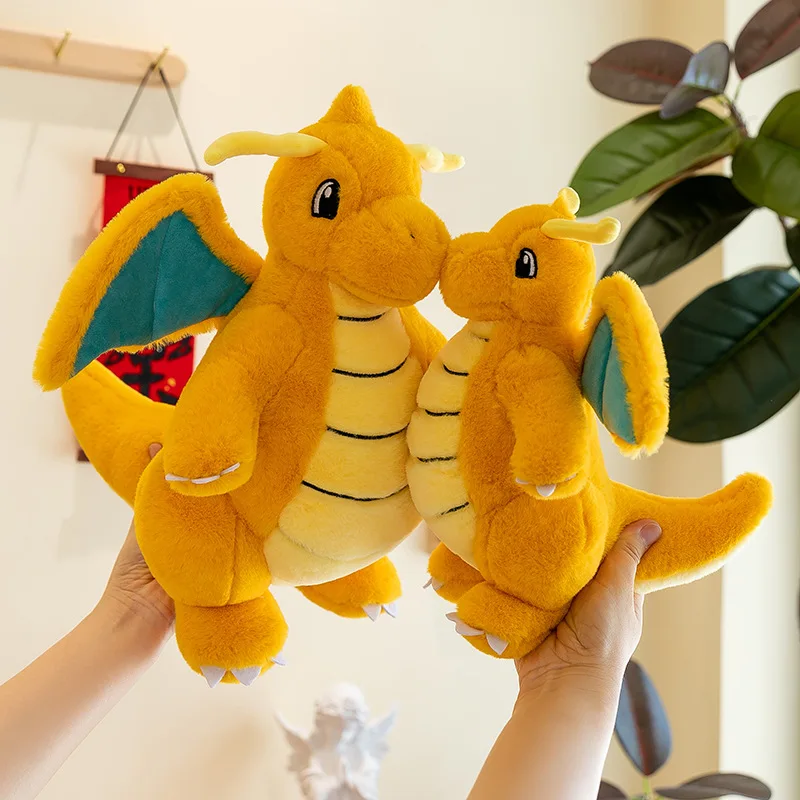 35/85cm Dragonite Pokemon Large Plush Toys Anime Doll Cute Pillow Cartoon Giant Pokémon Plushie Stuffed Gift for Kids Christmas