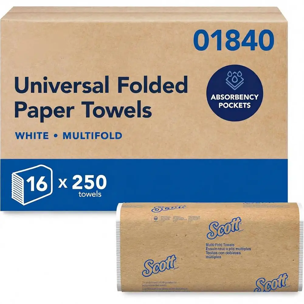 

Compact White Paper Towels, Bulk (9.2x9.4, 250 Sheets/Pack, 16 Packs/Case, 4,000 Sheets Total)