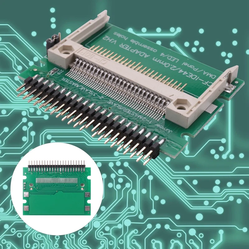 Cartão Compact Flash Cf para Ide 44Pin 2Mm Macho 2,5 Polegadas Hdd Conversor Adaptador Inicializável