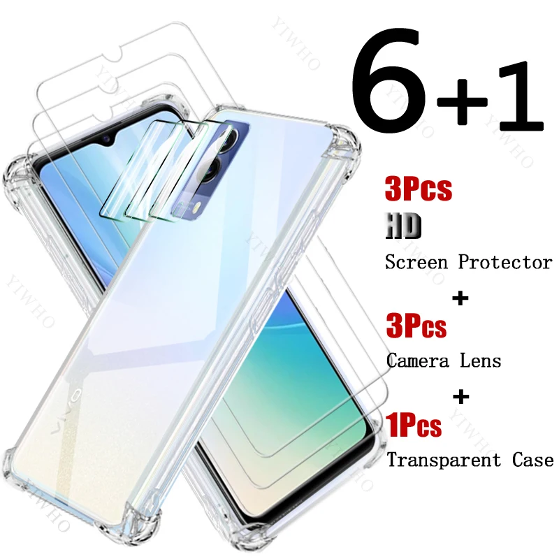 Cover Gehard Glas Screen Protectors Voor Vivo Y 53 S Zachte Siliconen Schokbestendige Case Veiligheidscamera Lens Voor Vivo Y 53 S Y53 S Hd