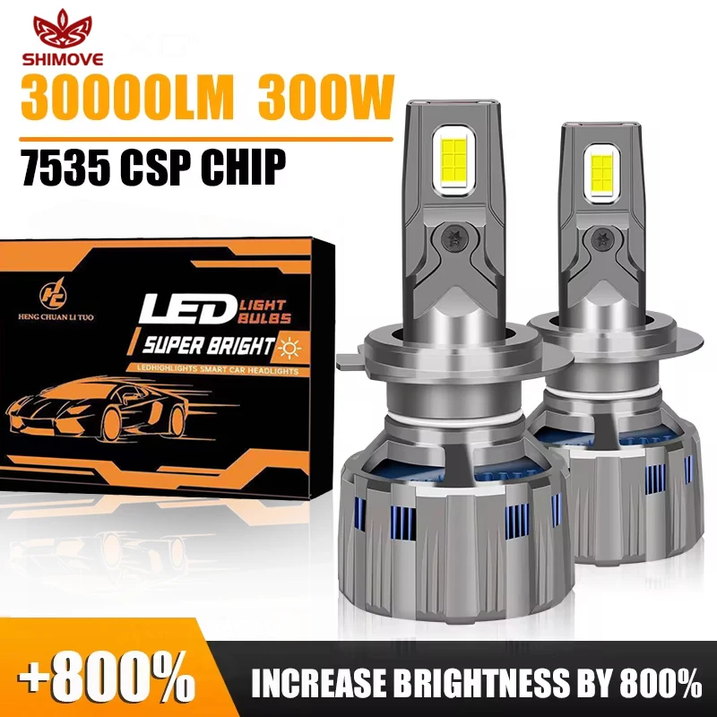 

300W H7 LED Car Headlight H4 H11 With fan cooling Bulb H8 H9 9005 9006 HB3 HB4 HIR2 CANbus No Errors LED Auto Lamp 6000K 30000LM