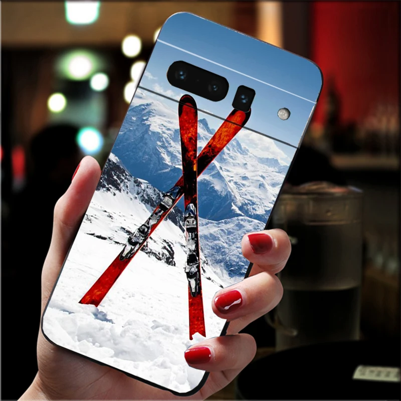 

Phone Case For Google Pixel 10 9 Pro XL 9A 8 7 6 Pro Pixel 8A 7A 6A Pixel 8 7 6 5 Snow Die Ski Snowboard Sport
