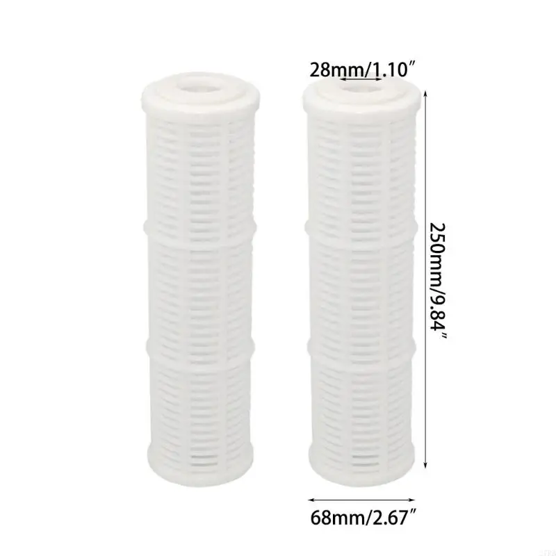27RB – lot 2 filtres à eau durables 10 pouces, pré-filtre lavable en Nylon plastique, adapté aux pompes à eau,
