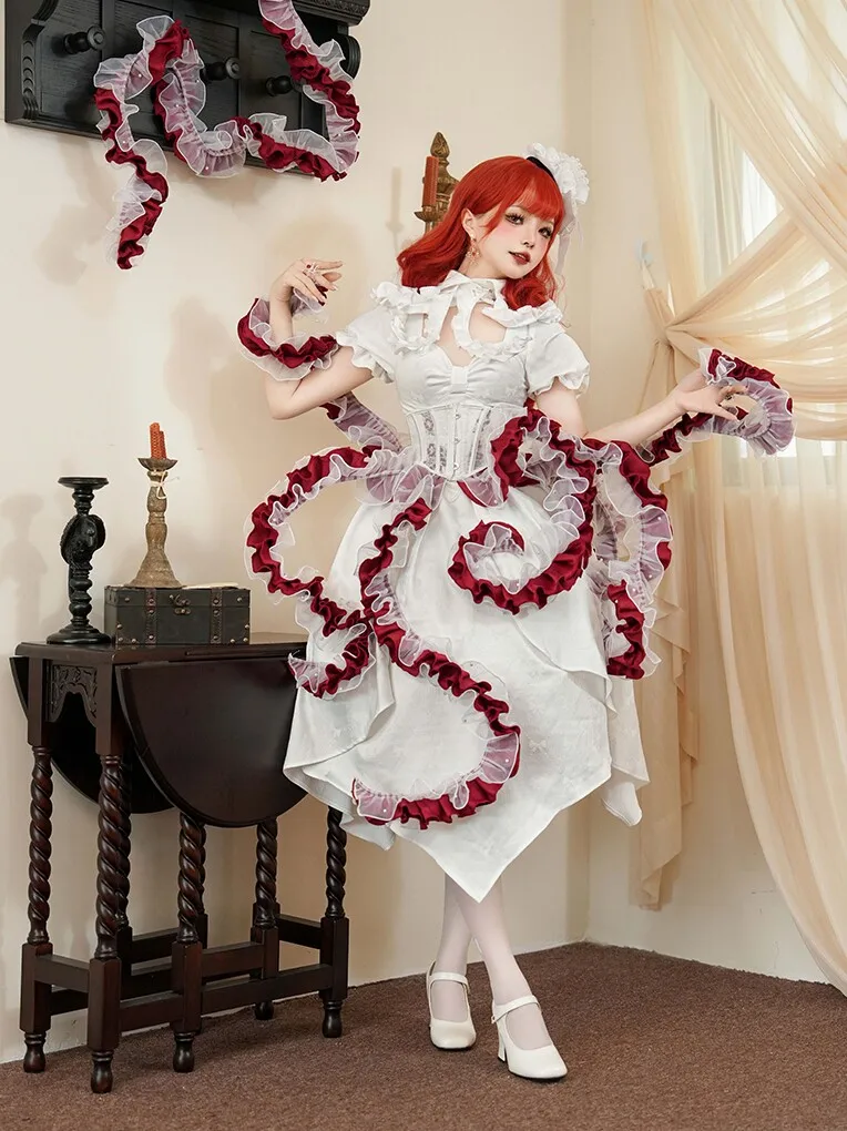 

Original Cthulhu Hooded Shirt Tentacle Wire Shape Changeable Lolita Petticoat Octopus Tentacle Cosplay Costumes for Women