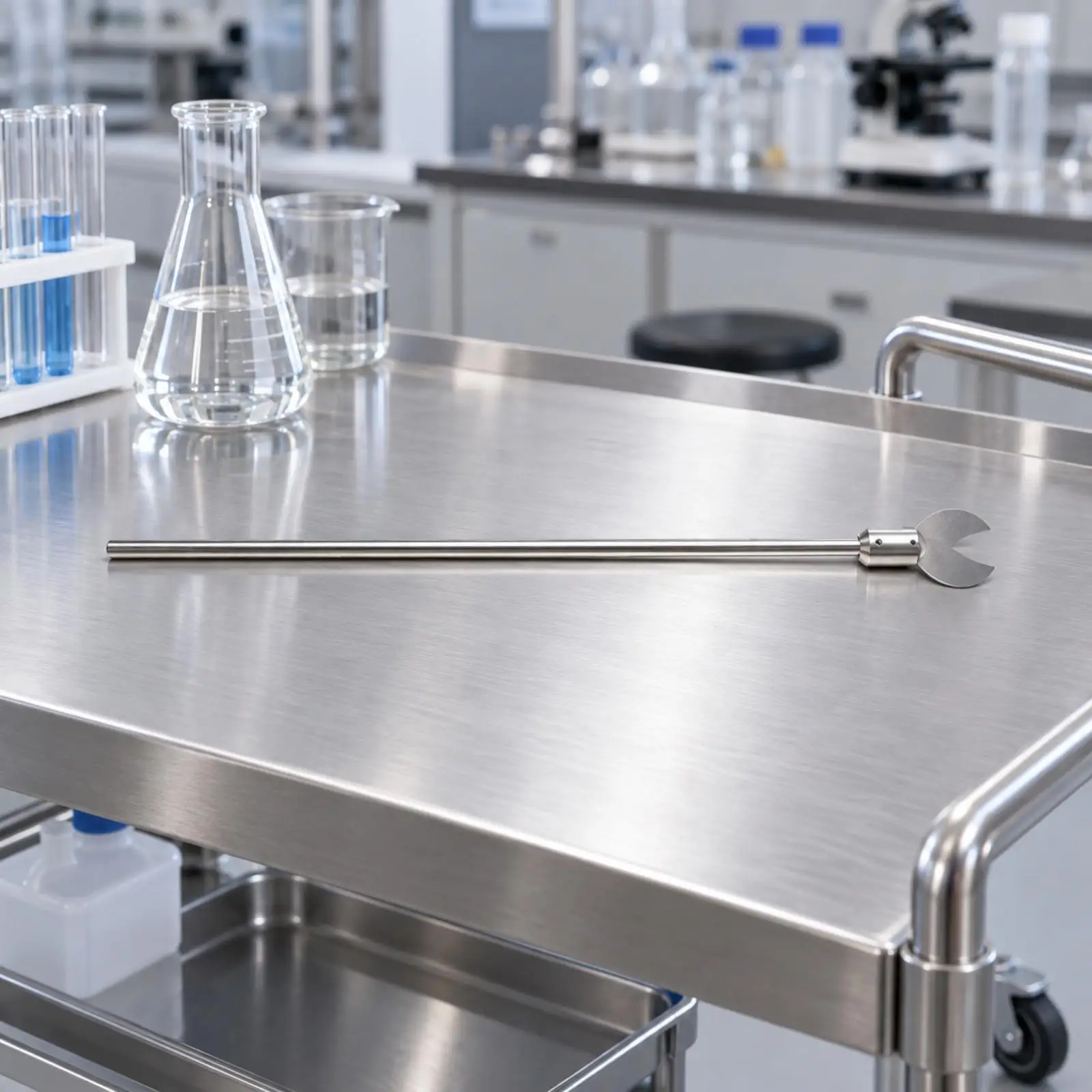 Laboratory Tool Corrosive Resistant Crescent Blade Laboratory Stirrer 304 Stainless Steel Laboratory Stirrer Long-Lasting