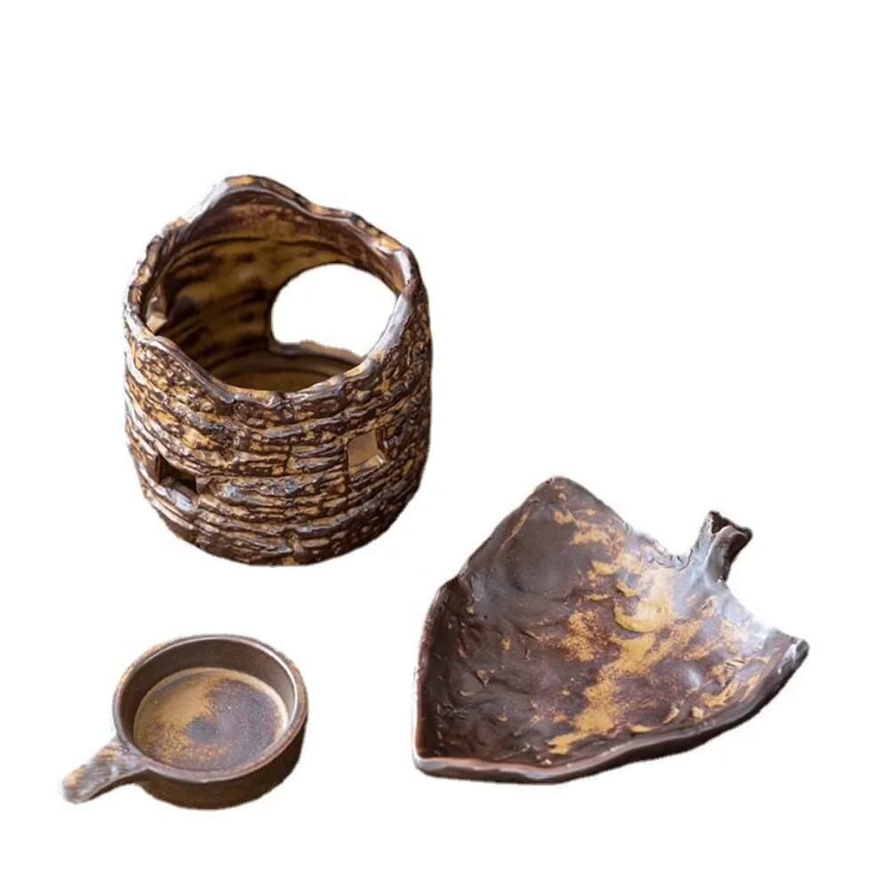 Retro Tree Pattern Ceramic Incense Burner Creative Candle Essential Oil Stove Indoor Aromatherapy Powder Tea Ceremony Tea Tray - view 5