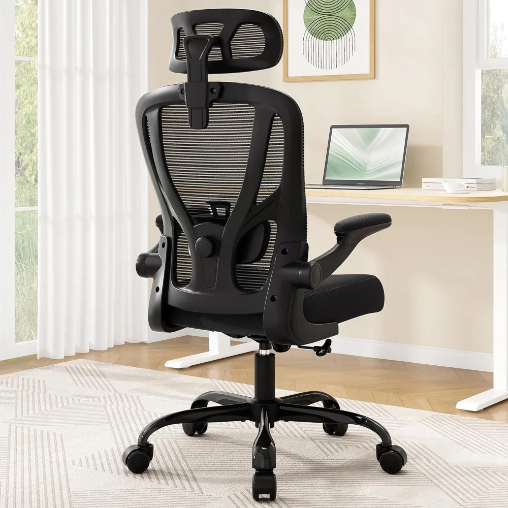 

Office Chair Ergonomic Desk Chair - Mesh High Back Office Chair with Headrests Wheels Lumbar Support Home Desk, Gaming Chairs