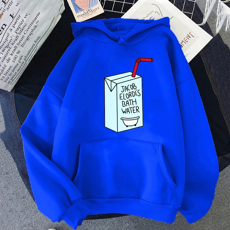 Saltburn Hoodies for Mens Winter Fleece Saltburn Bath Movie Graphic Sweatshirt Sudaderas Hombre Casual Pocket Print Streetwear