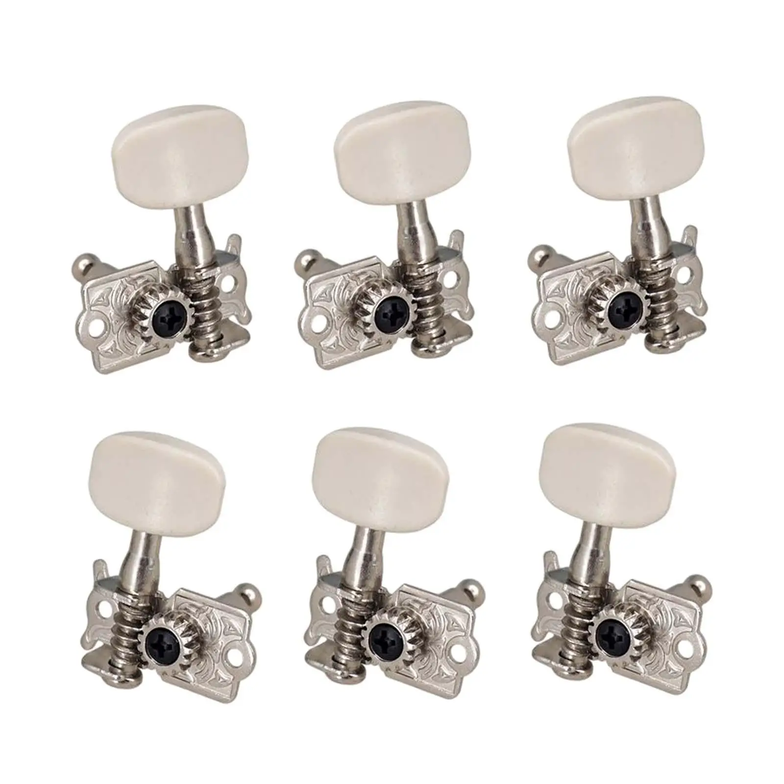 6 Pieces Tuning Keys Guitar Tuner Electric Folk Guitar String Button for Folk Guitars Guitars Repair Part Fitments