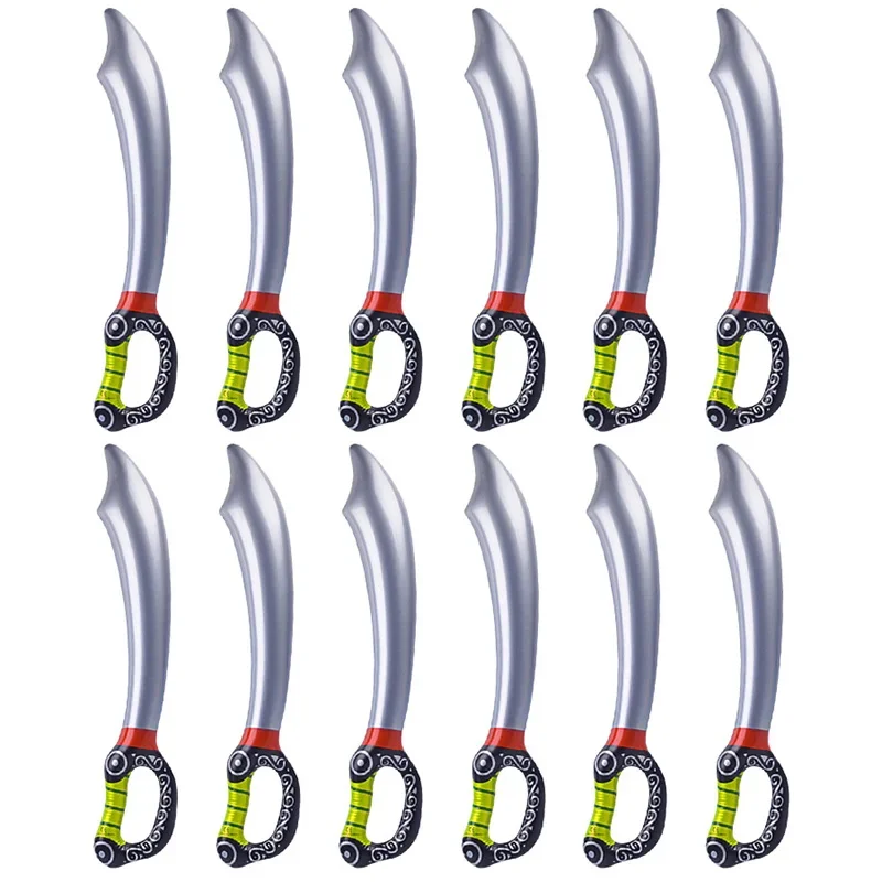 12pcs coltello pirata gonfiabile giocattolo per bambini spada gonfiabile gioco coltello giocattolo arma Prop Stage spada gonfiabile giocattolo
