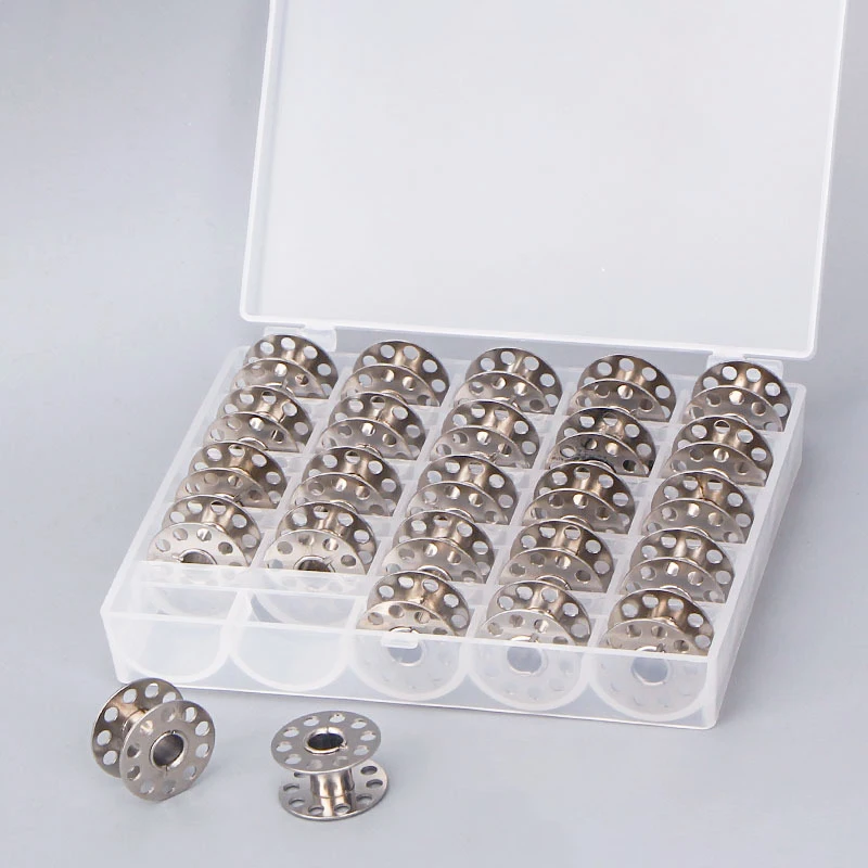 Atyhao Bobine Vide en Plastique, Ensemble de Bobine en Plastique Transparent, Fil à Coudre boîtier de canette de Broderie Fil Vide Bobine de Fil Organisateur conteneur