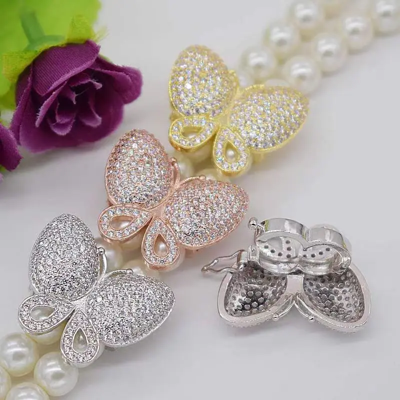 1piece Jewellery green blue yellow red butterfly Clasp hooks DIY Making Necklace Bracelet Accessories