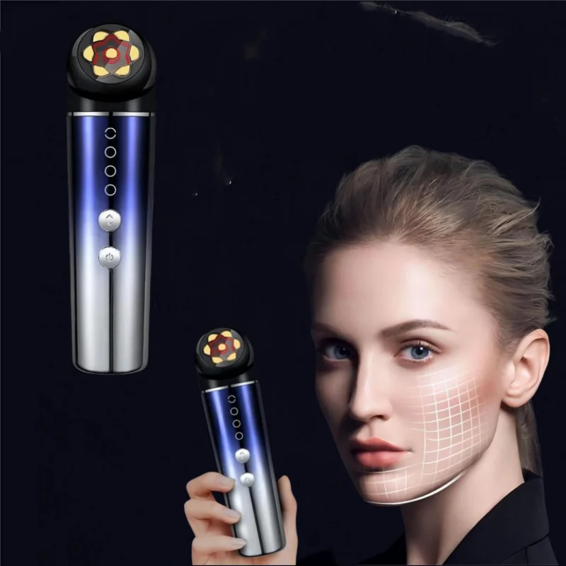 Dispositif de rajeunissement de raffermissement de la peau RF à 4 vitesses, thérapie à la lumière rouge à microcourant pour les soins de la peau, Massage Anti-rides et Lifting du visage