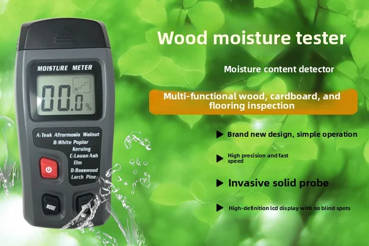 Wood moisture tester Wood moisture tester, pin type wood moisture tester