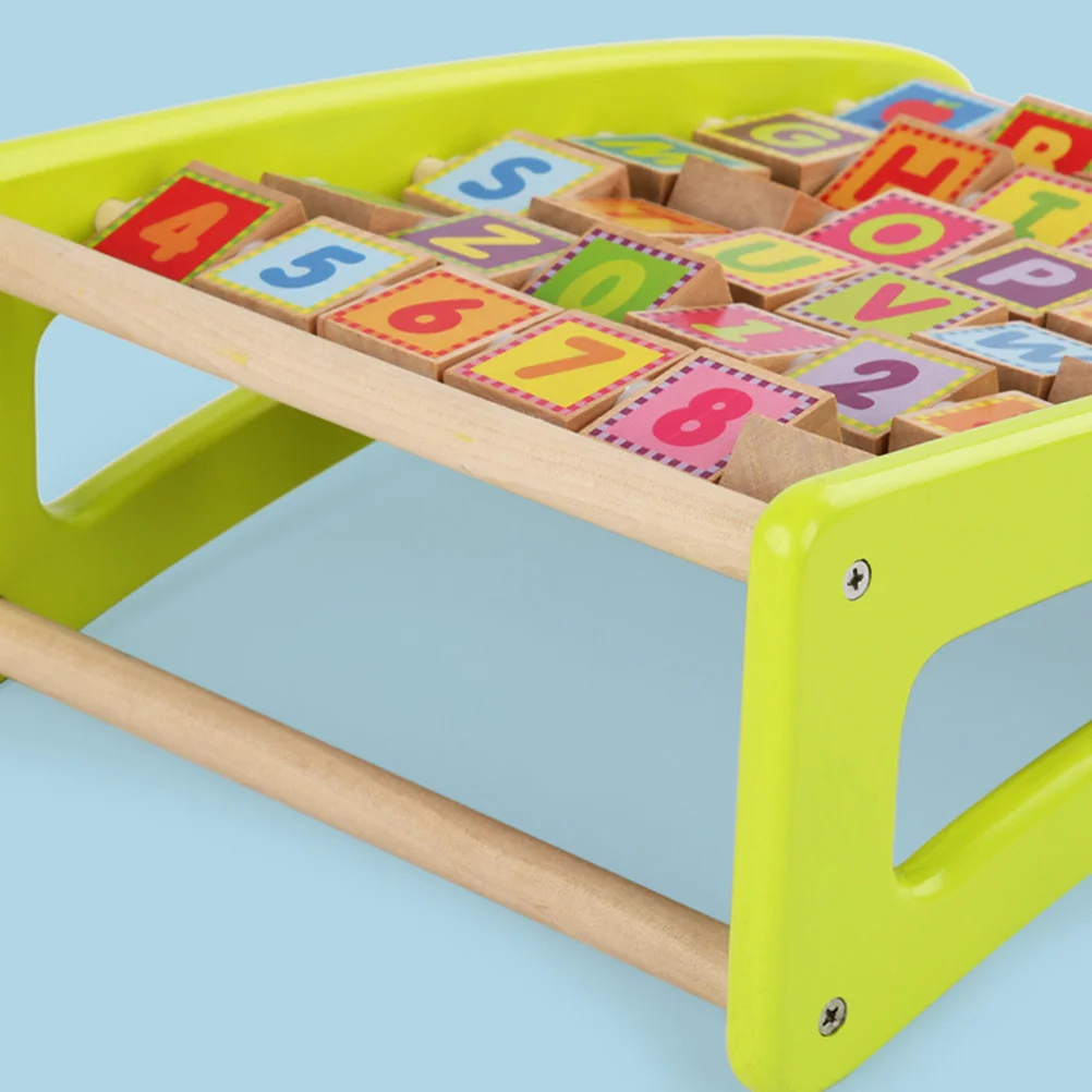 Placa de aprendizagem do alfabeto de madeira para crianças educação precoce desenvolvimento cognitivo reconhecimento de número quebra-cabeça cor brilhante seguro suave