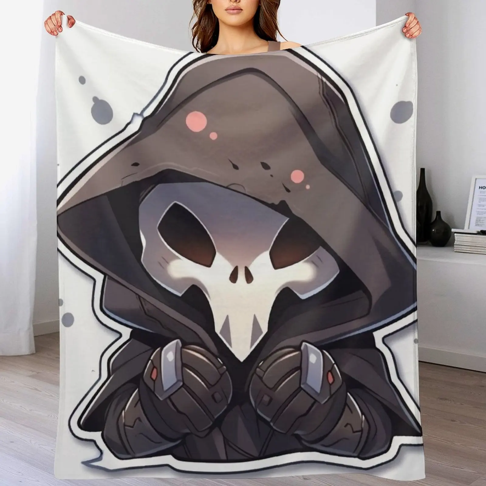 

Cute Reaper Throw Blanket Men's Soft Warm Throw Blanket for Couch