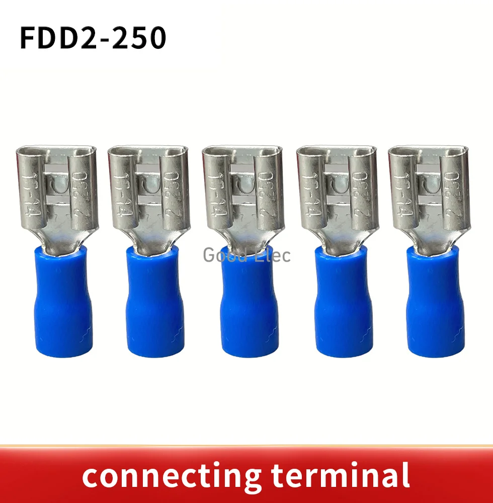 MDD2.25-250 FDD2.25-250 Female Insulated Electrical Crimp Terminal for 1.5-2.5mm² Connectors Cable Wire Connecto FDD2.25-250 FDD image 5