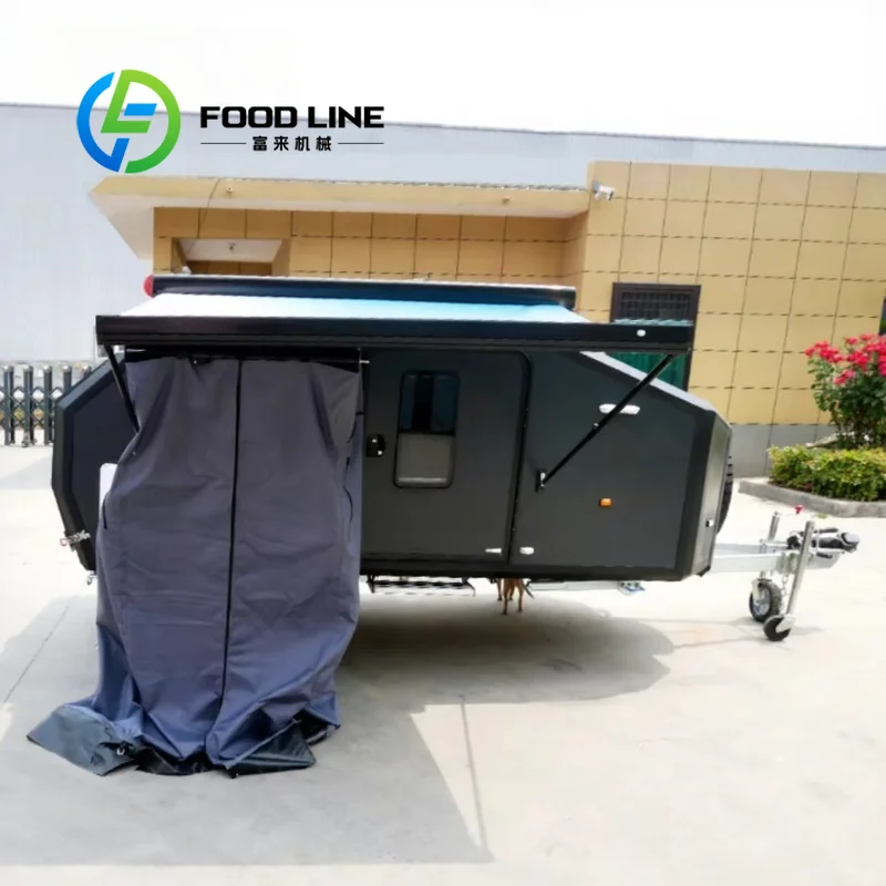 All-Terrain Mini Overland Travel Trailers Outdoor Camping Utility Trailer for Off-Road Campers with Offroad Tire