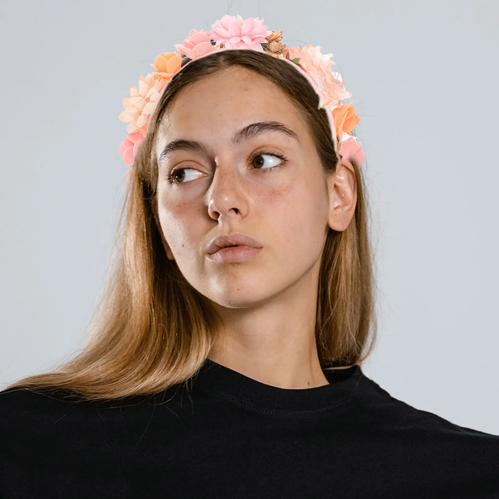 

Simulation Flower Headband Elegant Floral Headpiece Party Hair Hoop Lightweight Comfortable Hair Decoration for Women