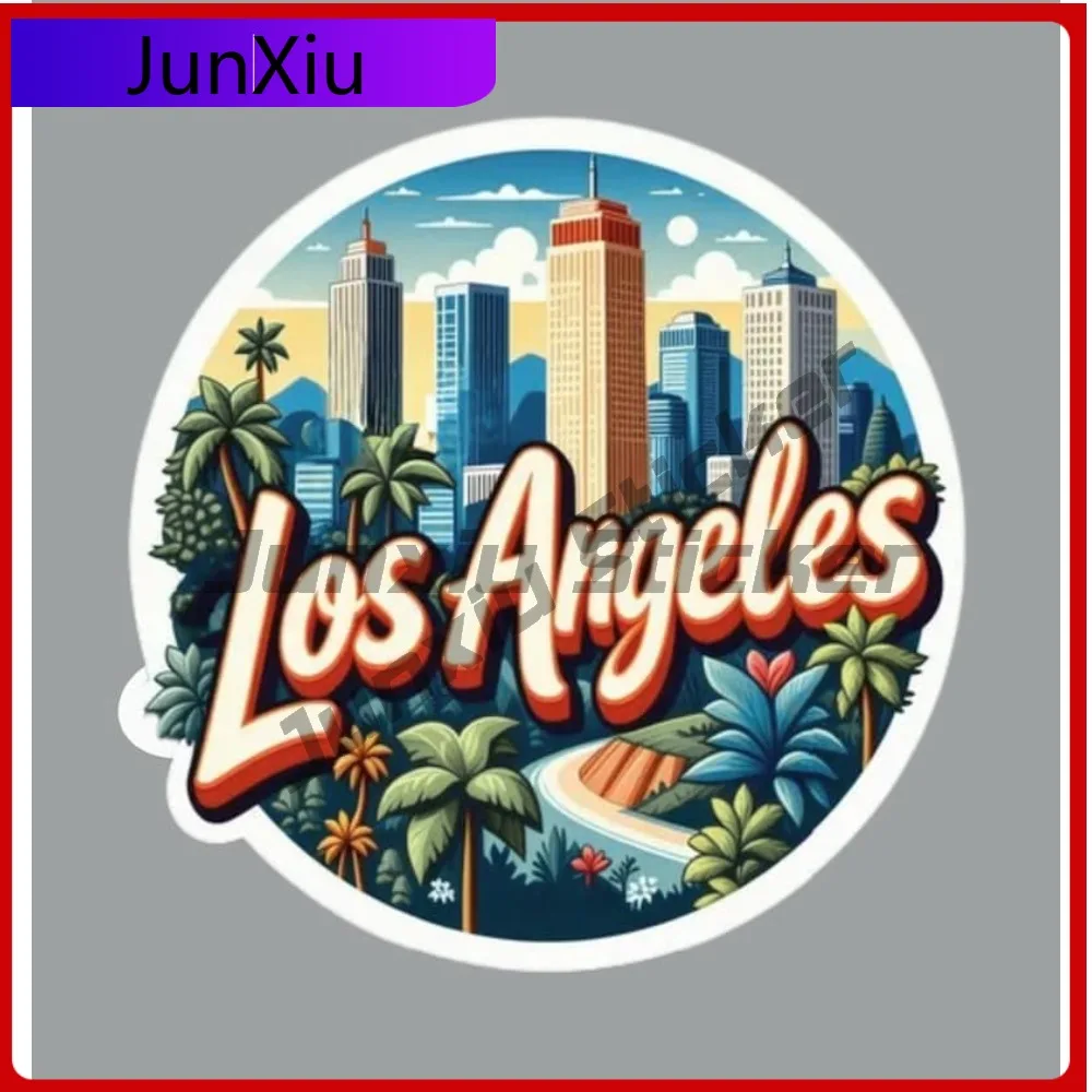

Los Angeles California Travel Sticker Suv Fridge Or Laptop Truck Electric Scooter Car Window Decoration Waterproof Decals Pvc