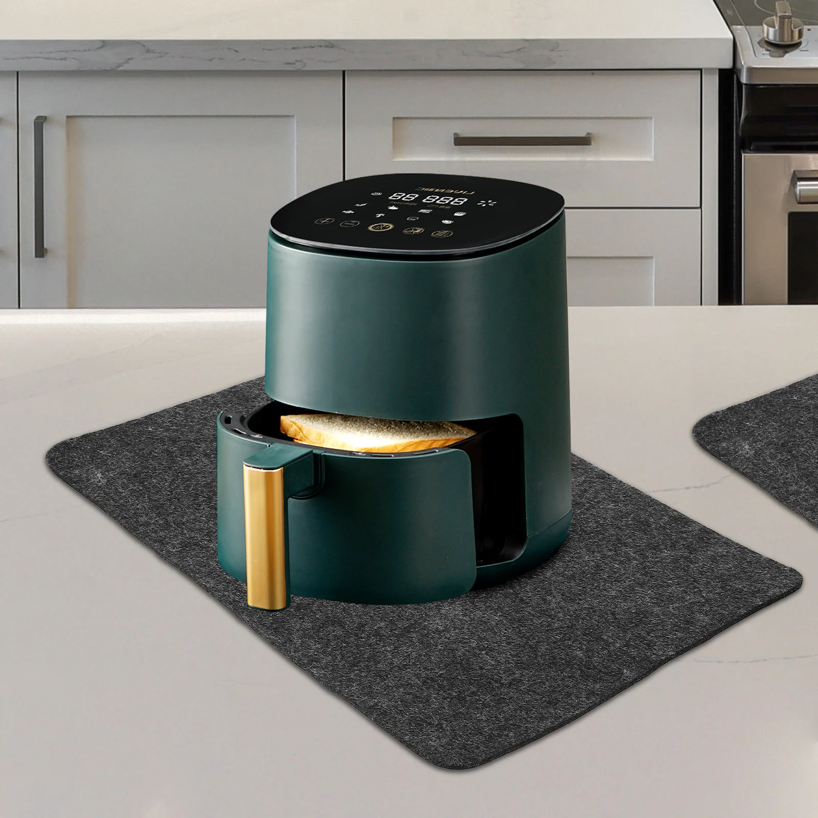 Heat Resistant Placemat Non-Slip Insulation Pad For Air Fryer Silicone Baking Mat Kitchen Table Protector Felt Coaster