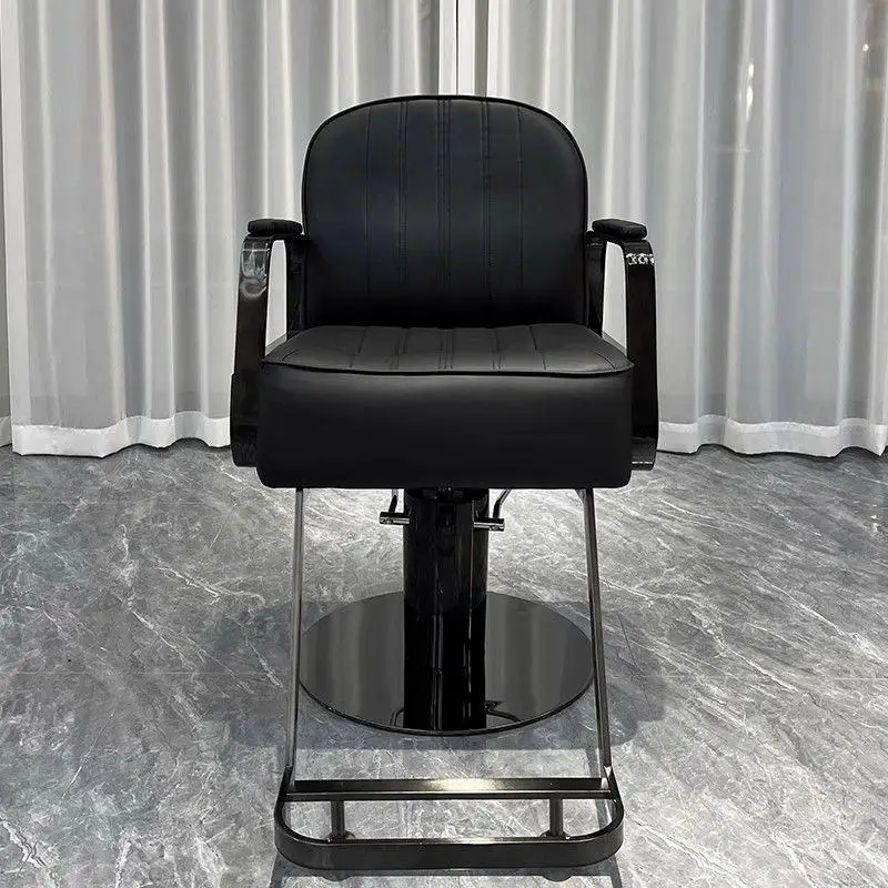 Black Barber Chair with Gold Waiting Barberia Salon Beauty Salon Professional Manicure Saloon Vintage Salon Equipment Furniture