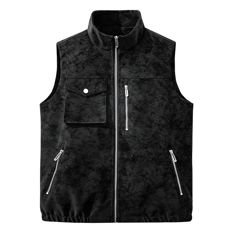 

New Autumn Winter Fashion Comfortable Cotton Vest Warm Sleeveless Top Windproof Simple Thickened High Quality Waistcoat For Men