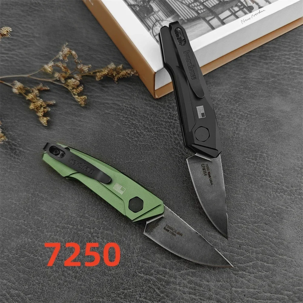 MINI Pocket Knife KS 7250 Small Folding Knife CPM-154 Blade Aluminum Alloy Handles Camping Knives Hunting Tactical EDC Tools