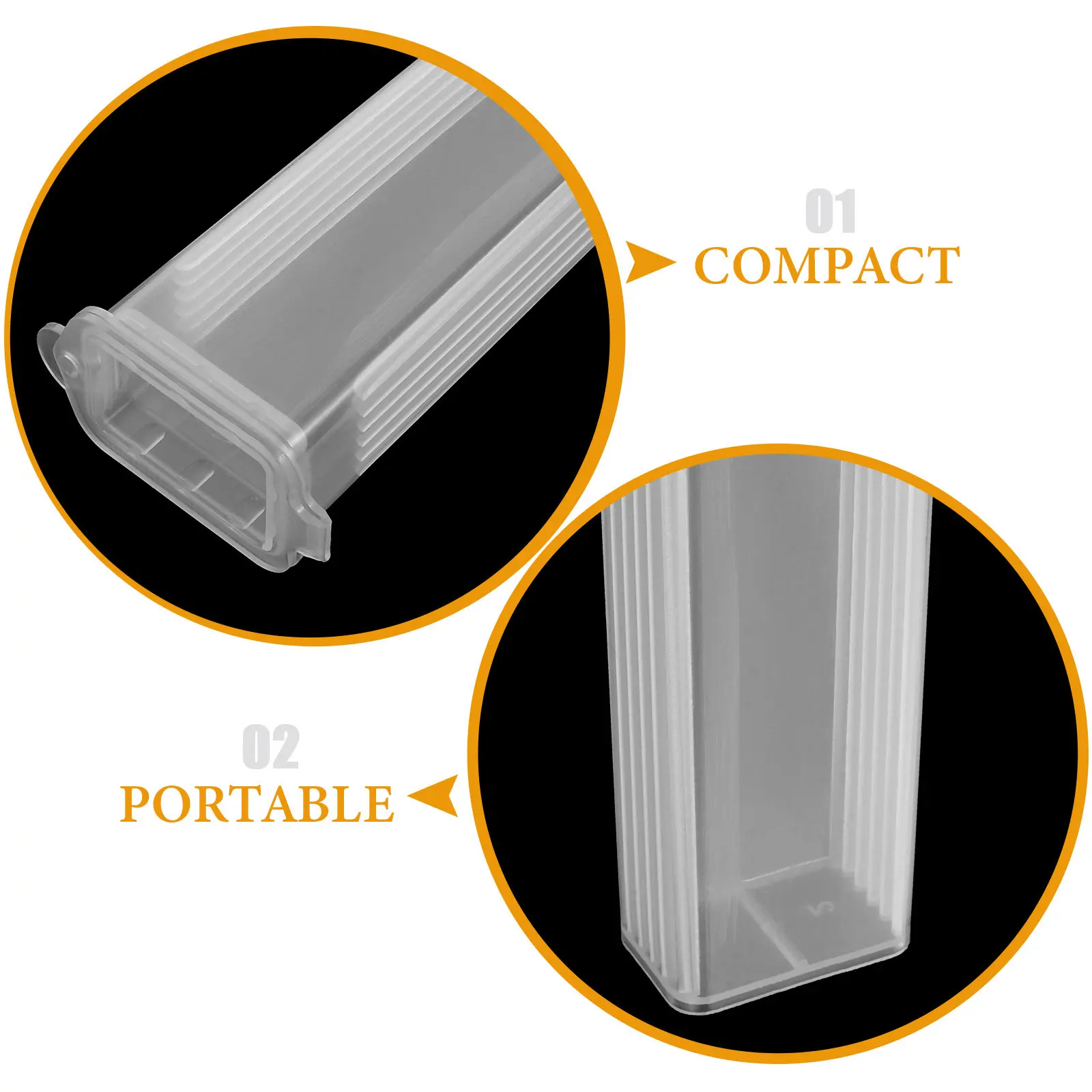 20Pcs Microscope Slide Storage Case Plastic Slide Transport Box Unload Moisture Resistant for Labs Clinics Teaching