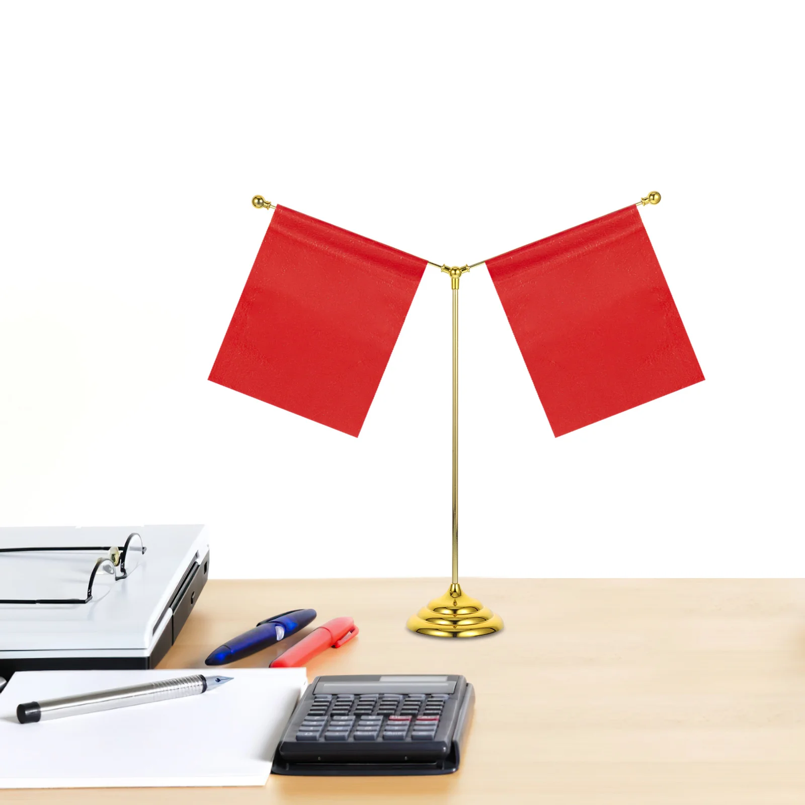 

Y-Shaped Round Base Office Desk Flag Holder Stable Sturdy Indoor Flagpole Stand Tabletop Flag Display Office Desk Flagpole