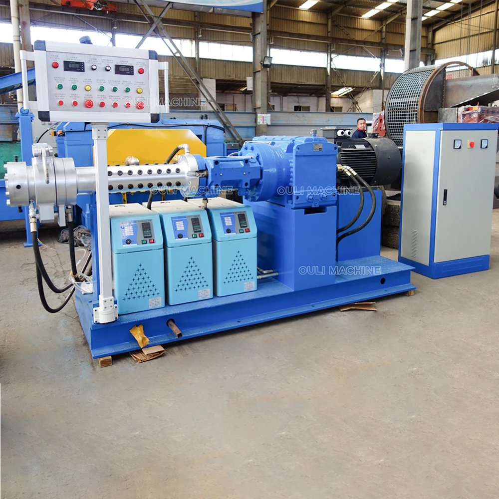 Hot Feed Rubber Extruding Extrusion Machine / Rubber Extruder