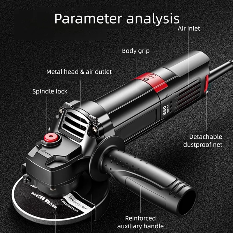 

Hot sale Premium Angle Grinder for Woodworking & Cutting | Small Handheld Grinder with Polishing Wheel 220V