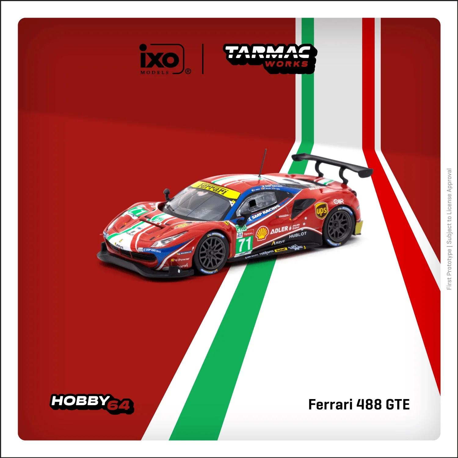 1:64 Tarmac Works 458 Italia GT Asia 2016 Racing Diecast Diorama Car Model Collection Miniature